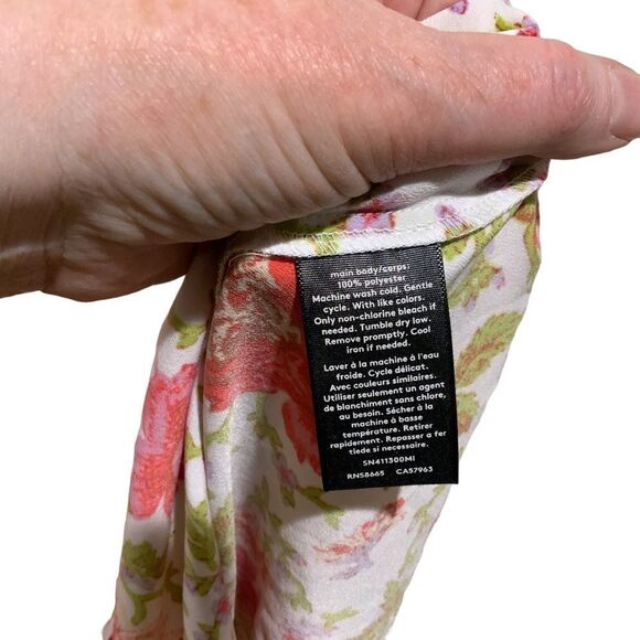 SOMETHING NAVY Maxi Cover-Up Wrap in Red Poppy Gina Floral Size M - Picture 13 of 13